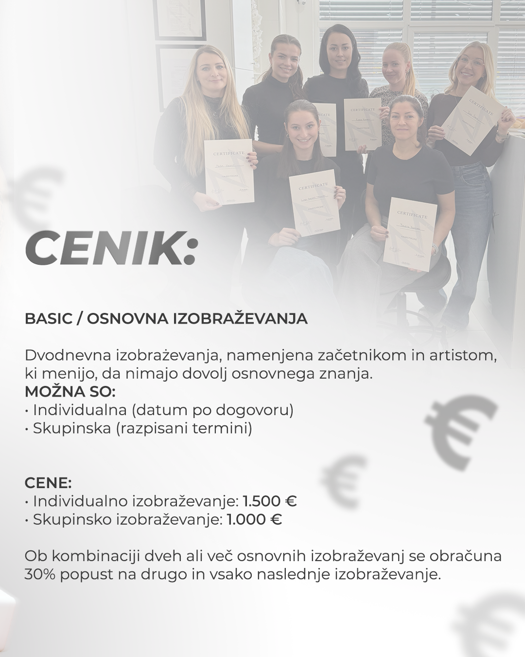 POWDER BROWS (skupinski tečaj) - Rezervacija mesta