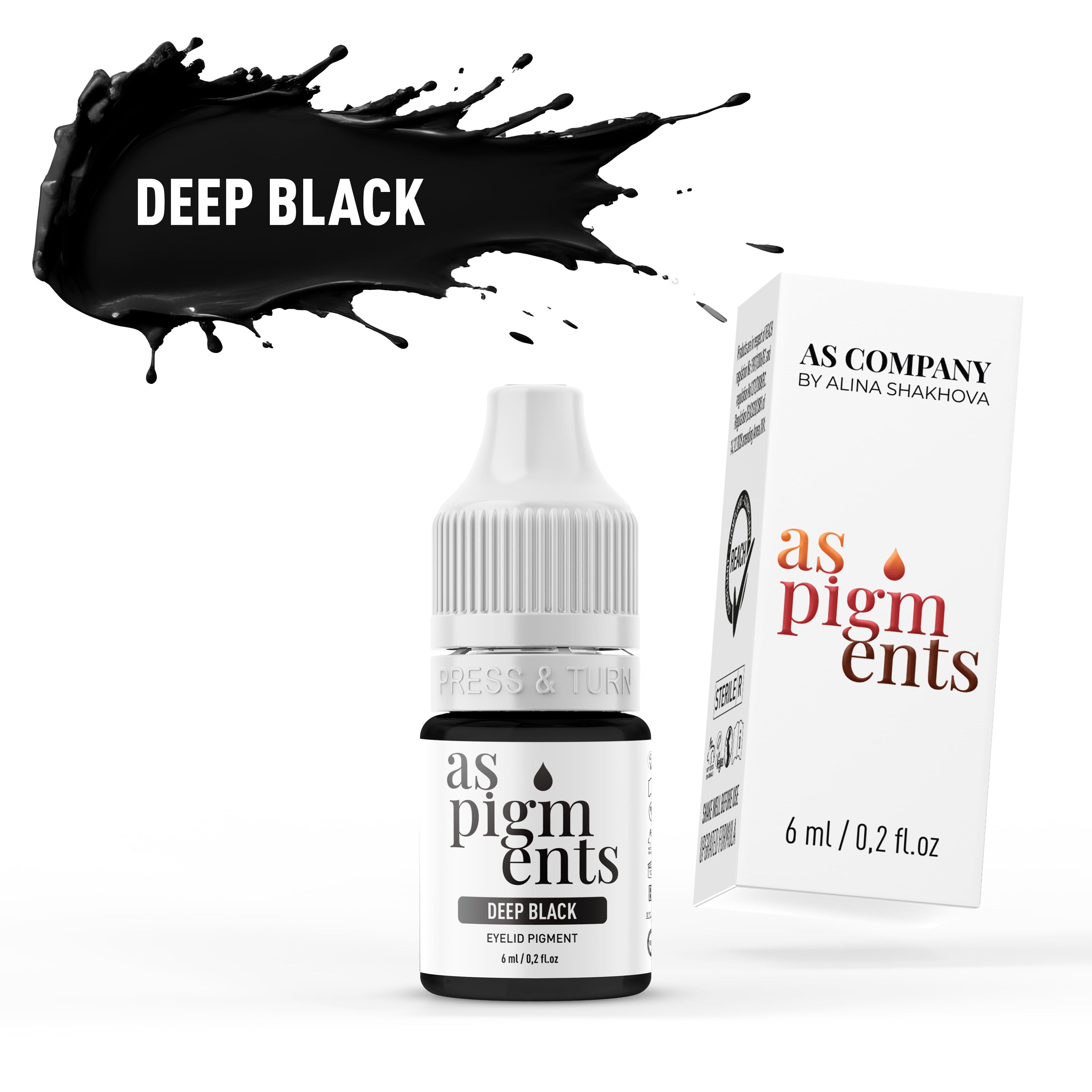DEEP BLACK, 6 ml (AS PIGMENTS)